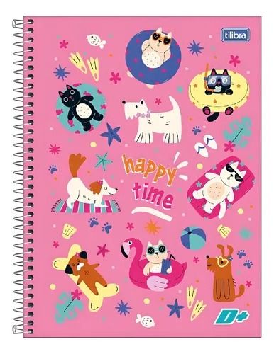 CADERNO ESPIRAL 1/4 D FEM 200FLS
